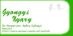 gyongyi nyary business card