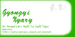 gyongyi nyary business card